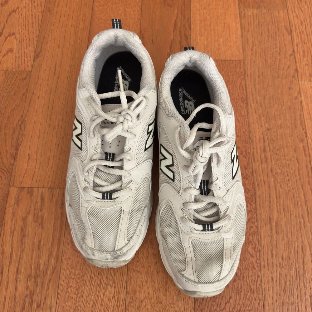 New Balance White and Black Women's Sneakers